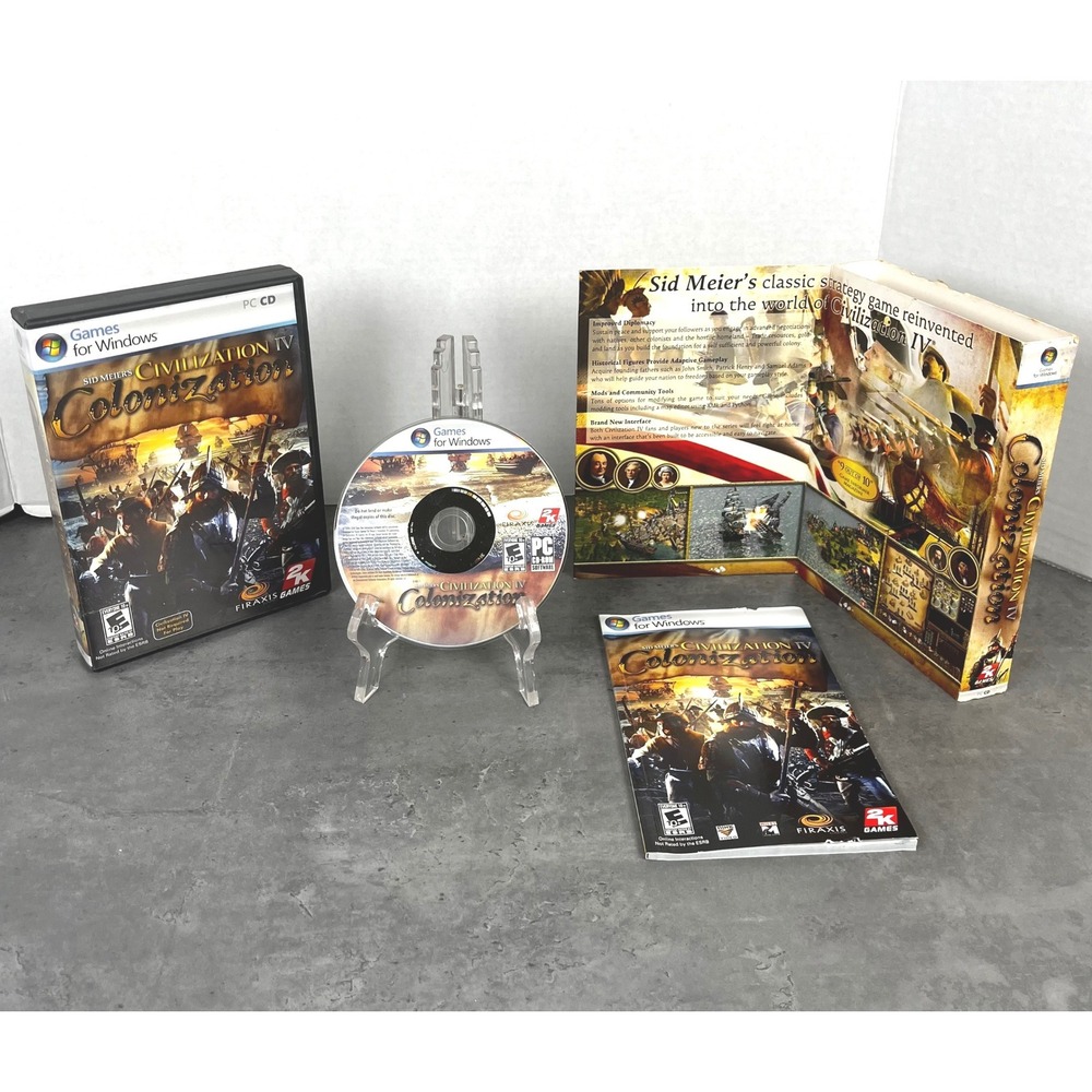 Sid Meiers Civilization IV Colonization PC Windows Game‎ CIB with Slipcover 2008